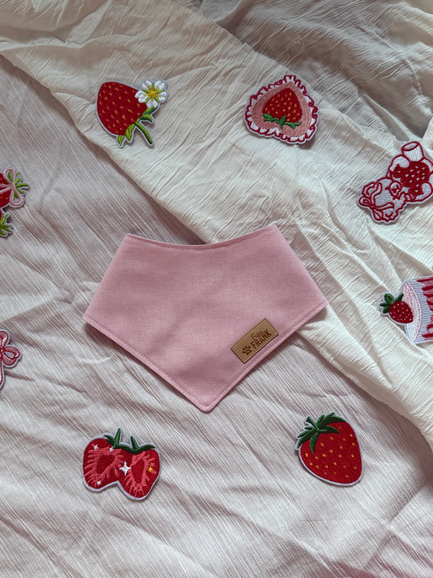 Blush Linen Dog Bandana