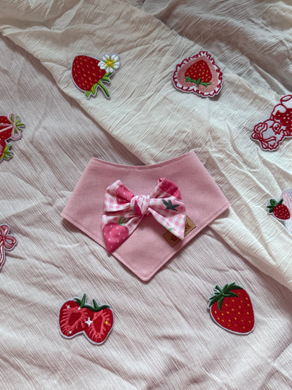 Berry Picnic Bow Dog Bandana