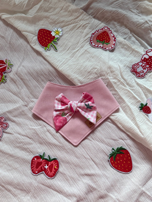 Berry Picnic Bow Dog Bandana