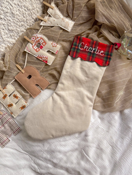 Velvet Christmas Stocking