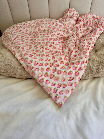 Shortcake Minky Dot Pet Blanket