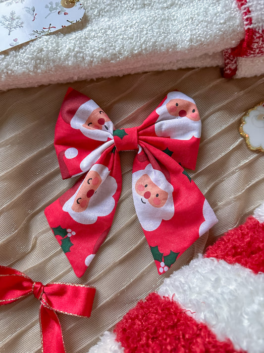 Santa Paws Dog Bow